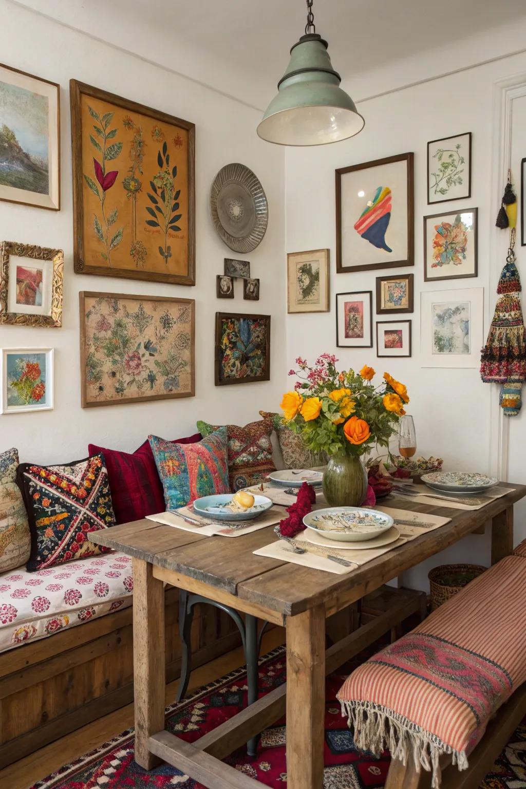 Unique accessories that add personality and personal flair to the dining room.