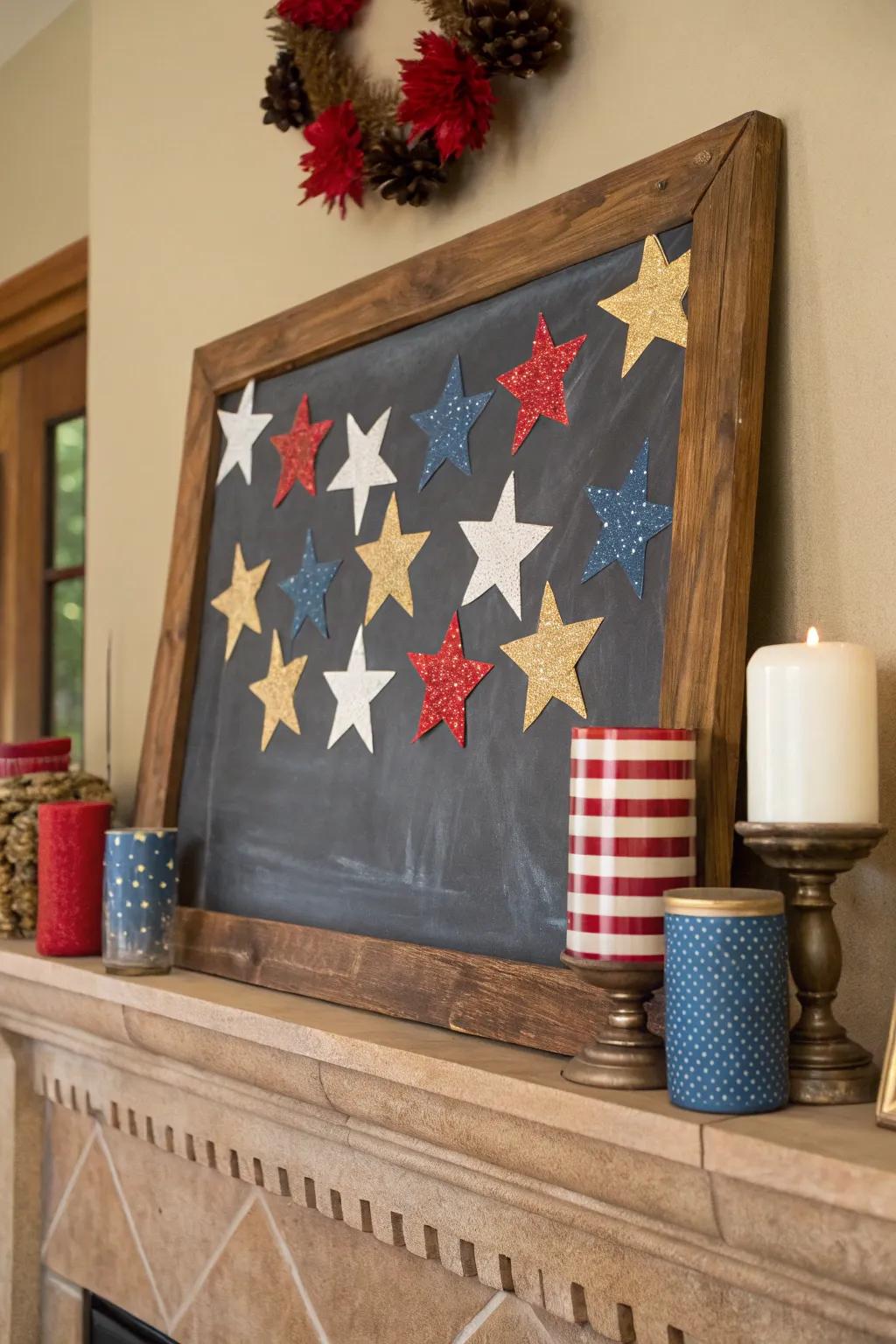 Stars and stripes with a touch of gold for a classic look.