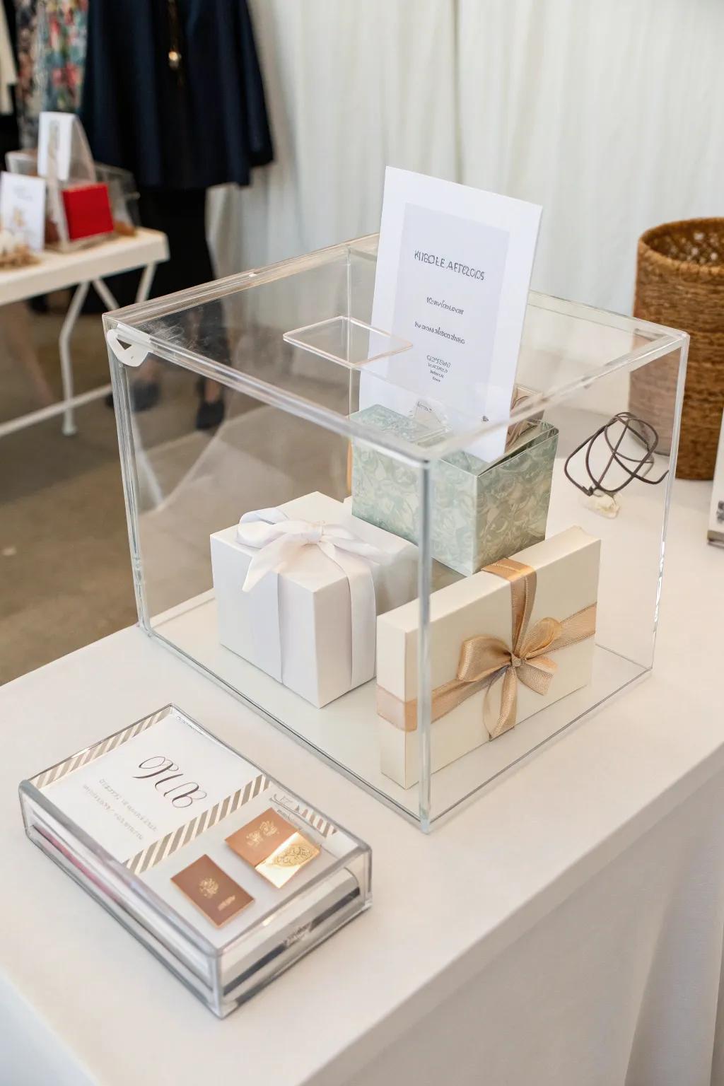 Embrace simplicity and elegance with a minimalist gift table setup.