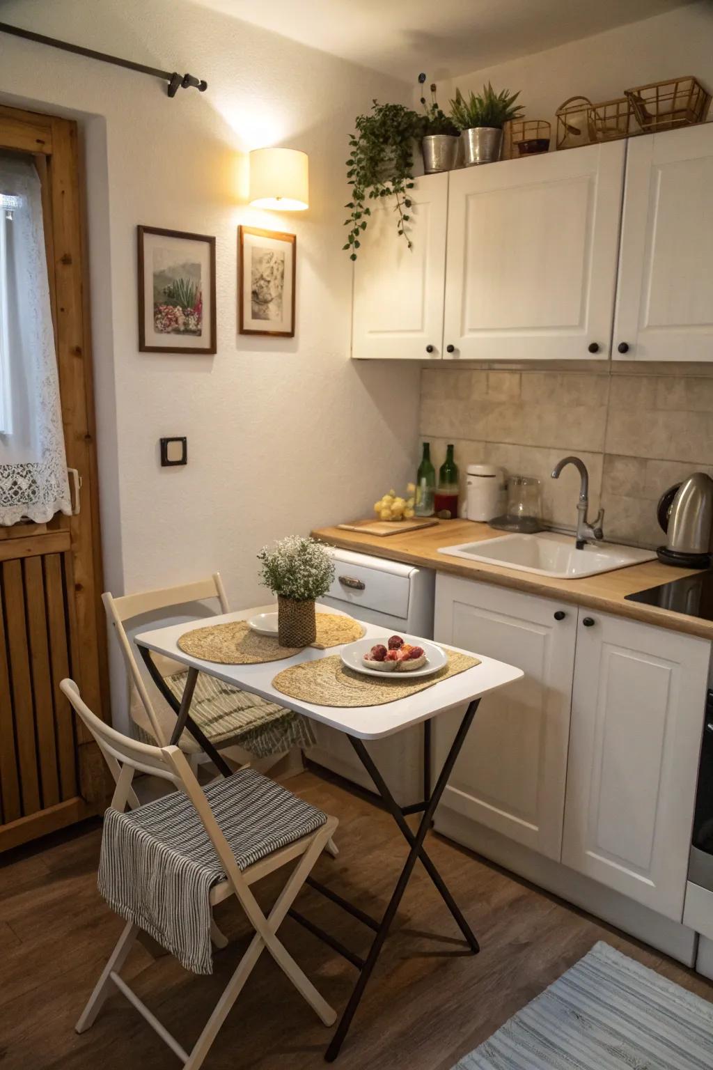 Small dining options are great for tiny kitchens.