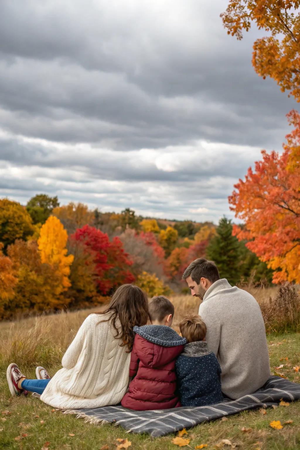 Chunky knits add texture and warmth to your family photos.