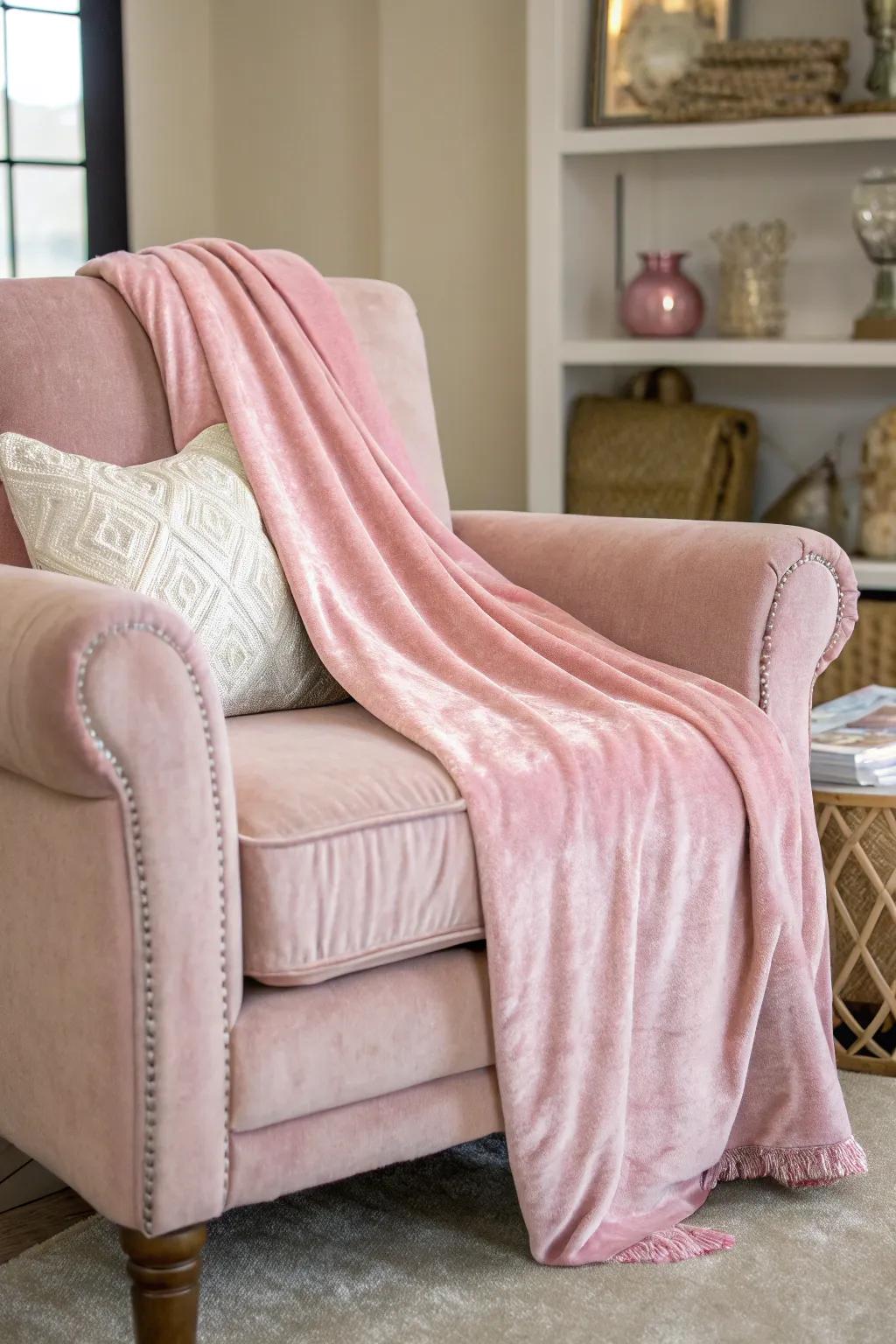 Rosy features that encourage warmth and comfort.