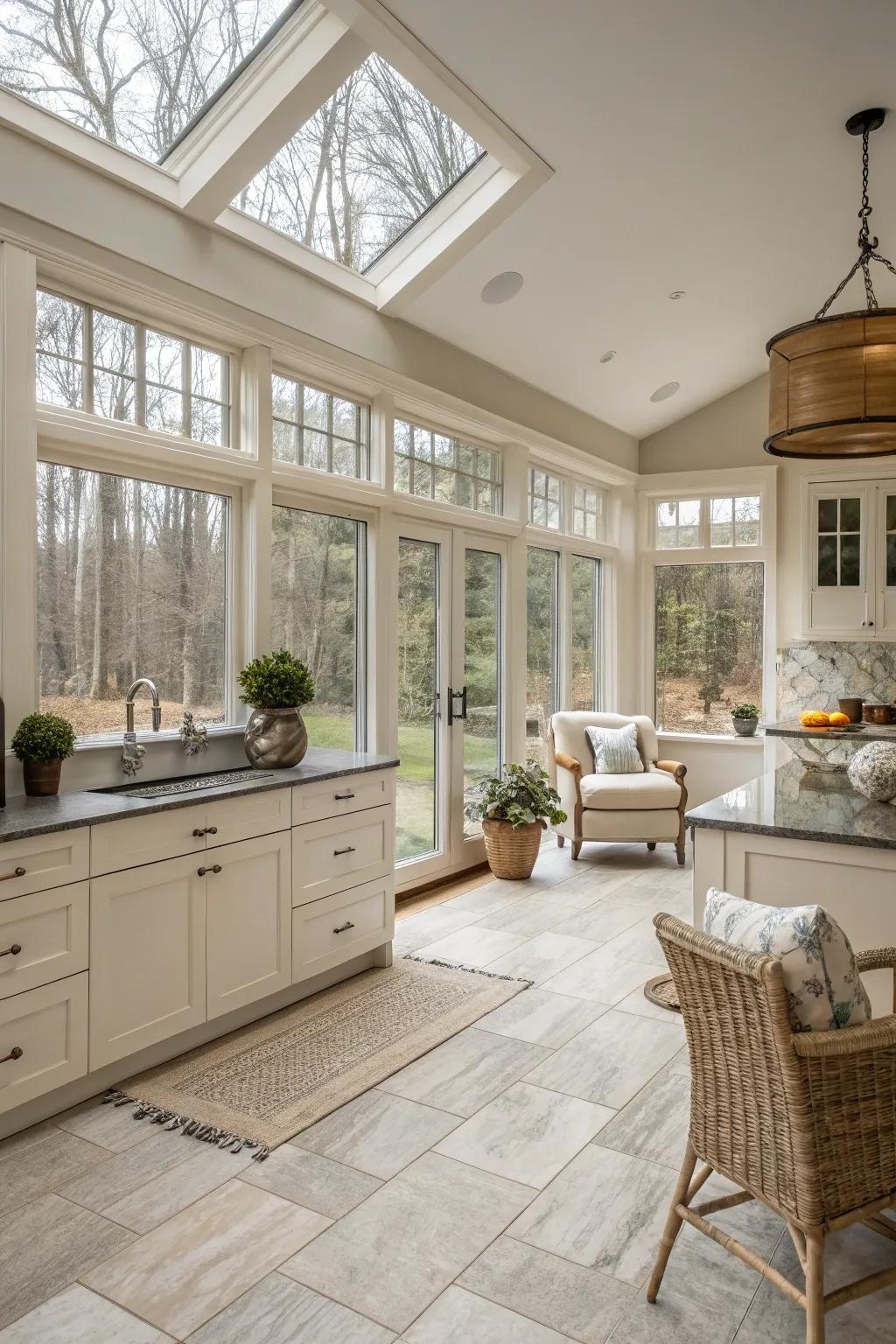 Soft hues amplify the perception of space and light.