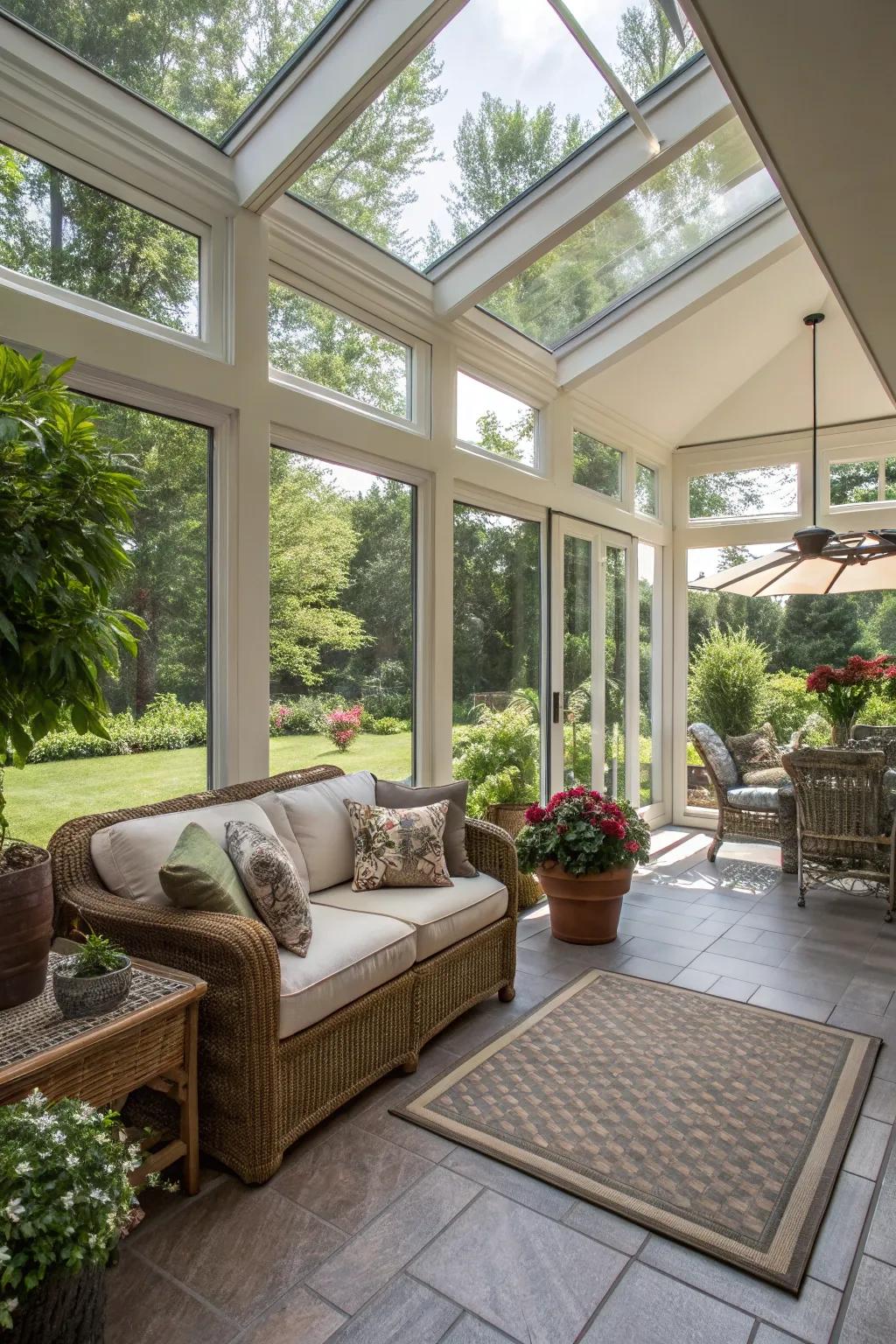 A seamless connection between interior and exterior environments.