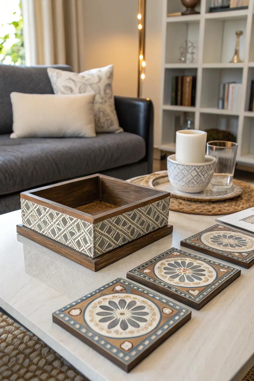 Functional decor pieces add both style and practicality.