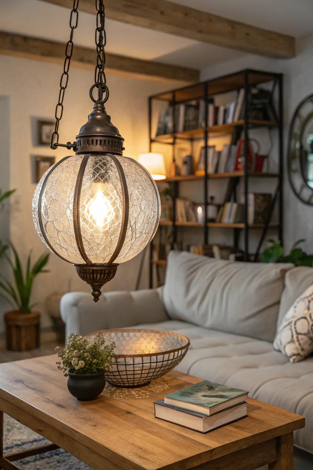 Textured accents add depth to your lighting.