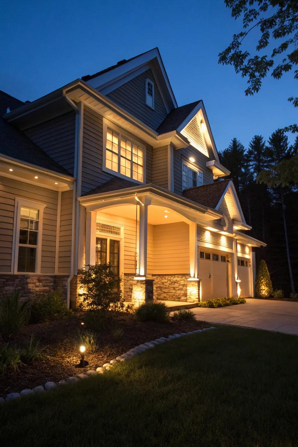 An assortment of color temperatures results in a dynamic lighting presentation.