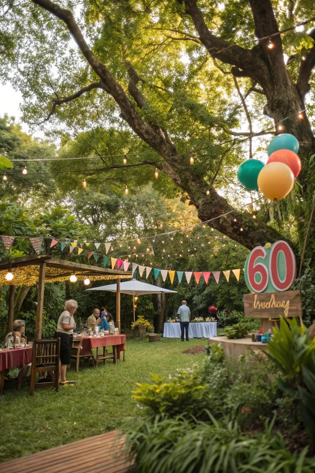 Embrace nature with an open-air arrangement.