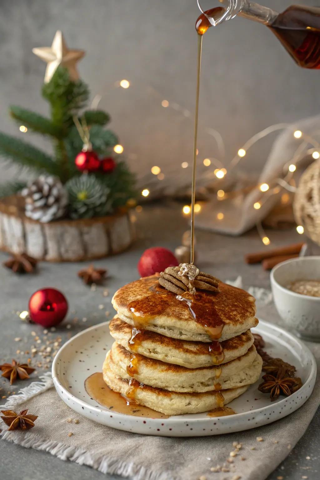 Fluffy spiced pancakes for a cozy brunch.