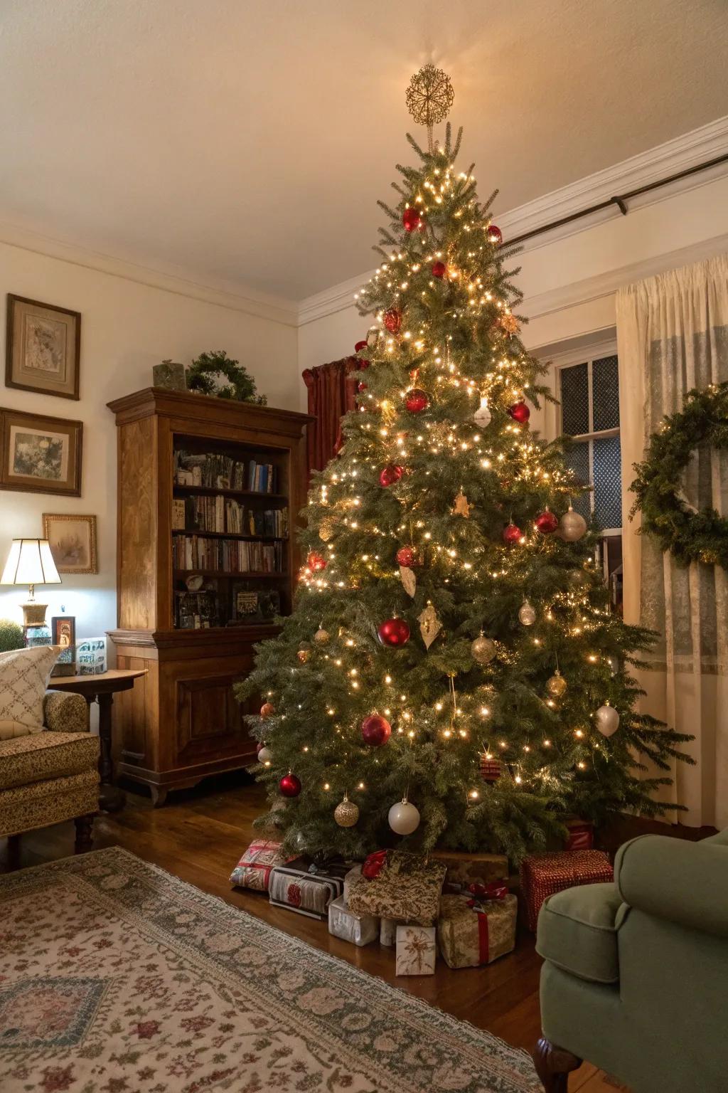 A vintage allure theme carries the nostalgia of Christmases past.