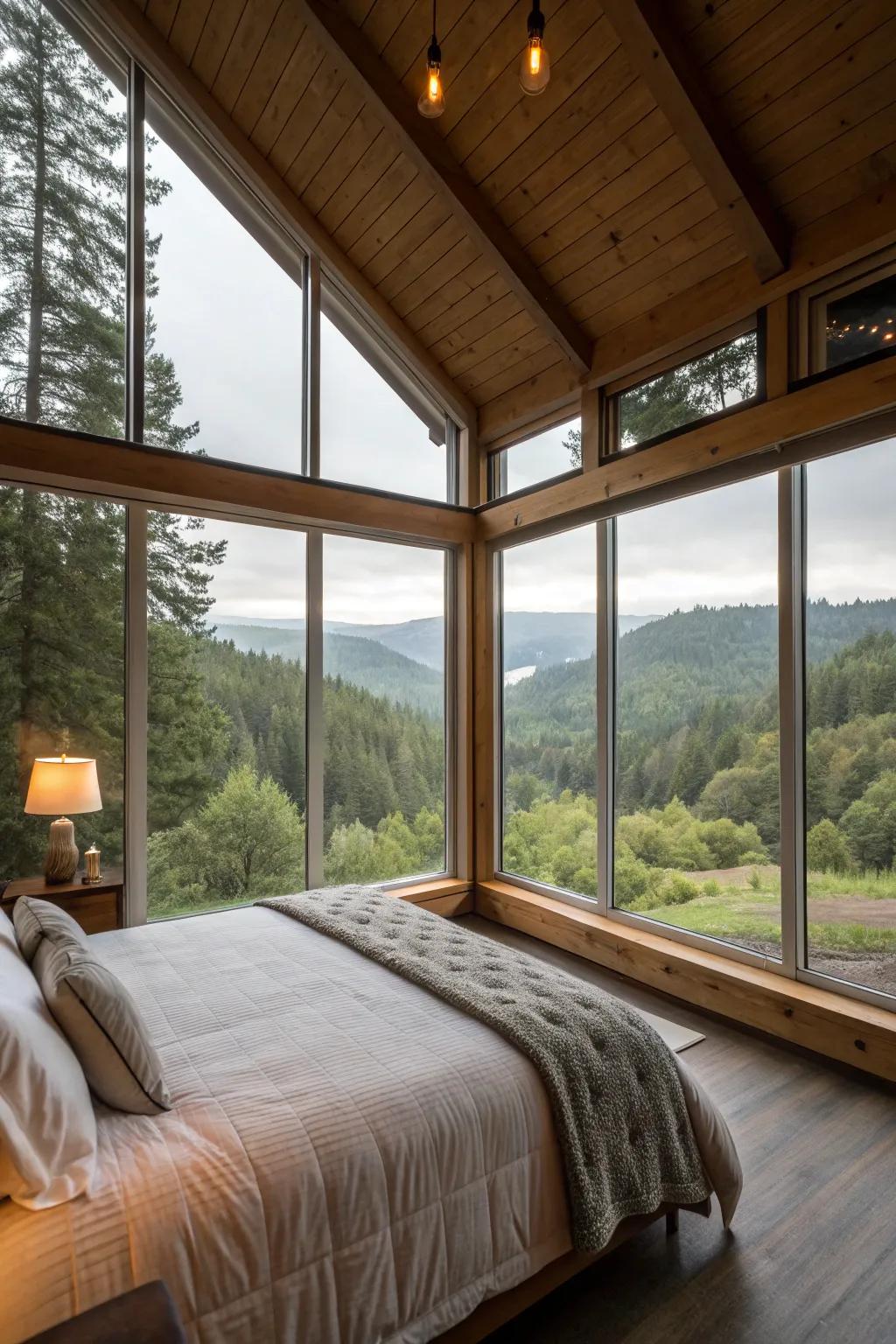 Windows with a view create a connection with the outdoors.