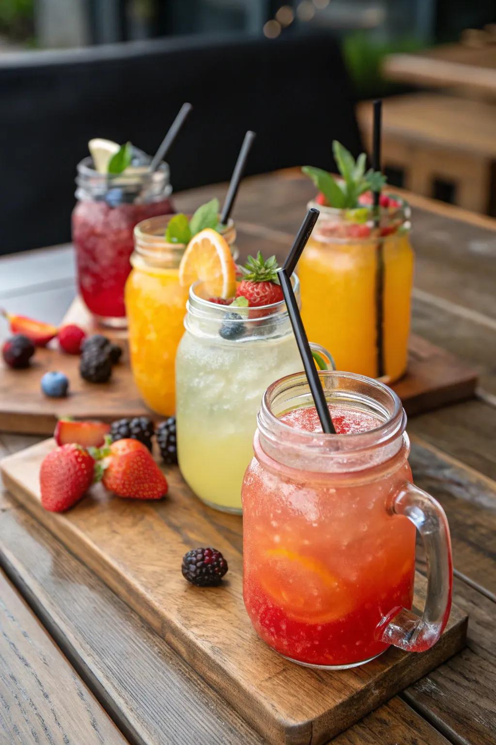 Jarred mixes add a vibrant touch to any indoor BBQ gathering.