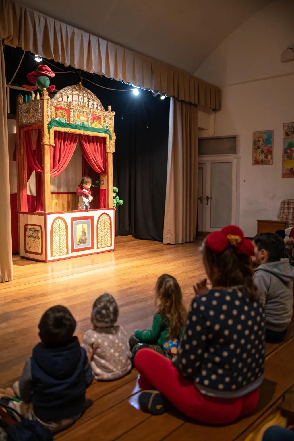 An enchanting puppet theater for storytelling and fun.