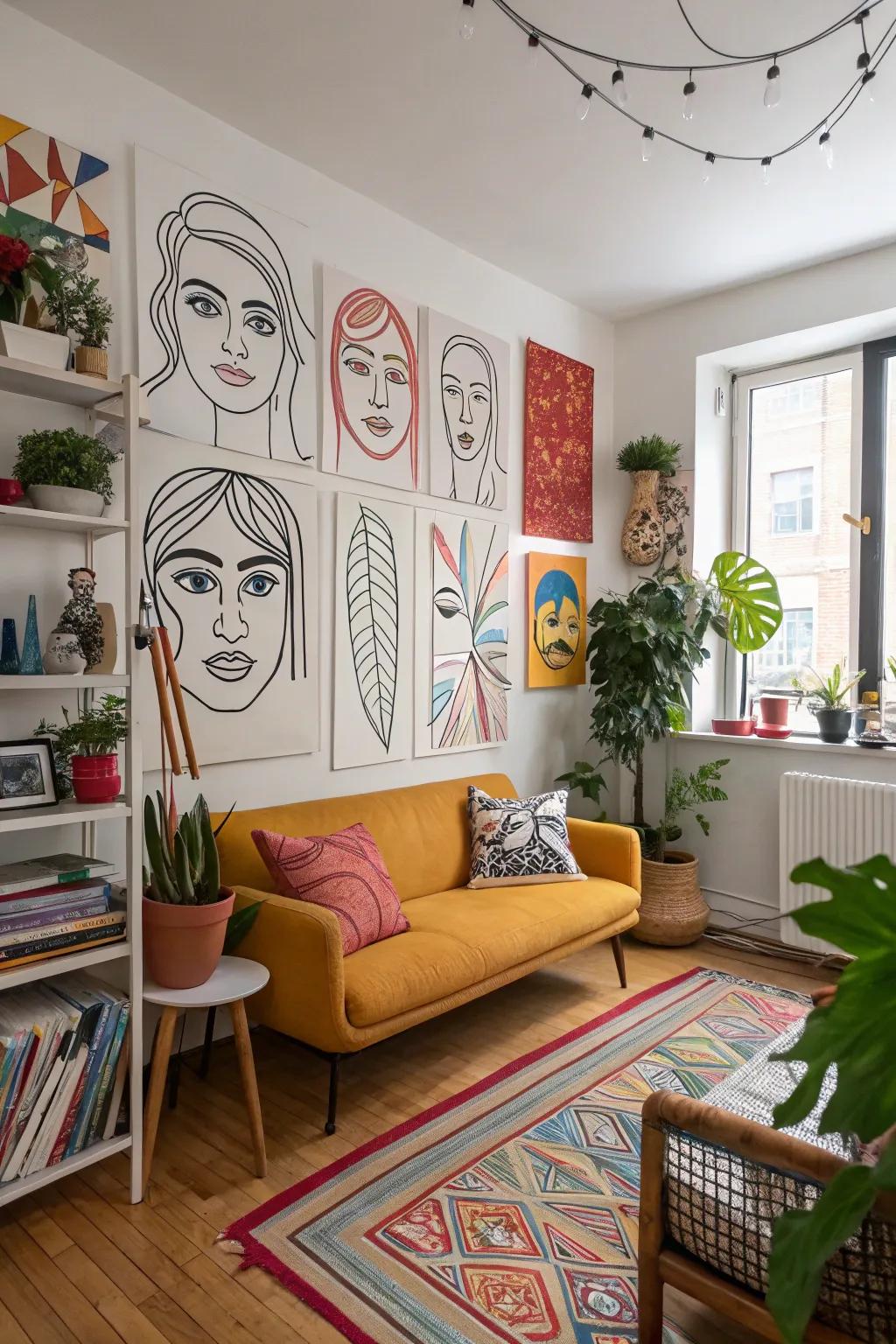 Lively and intimate art to liven up your decor.