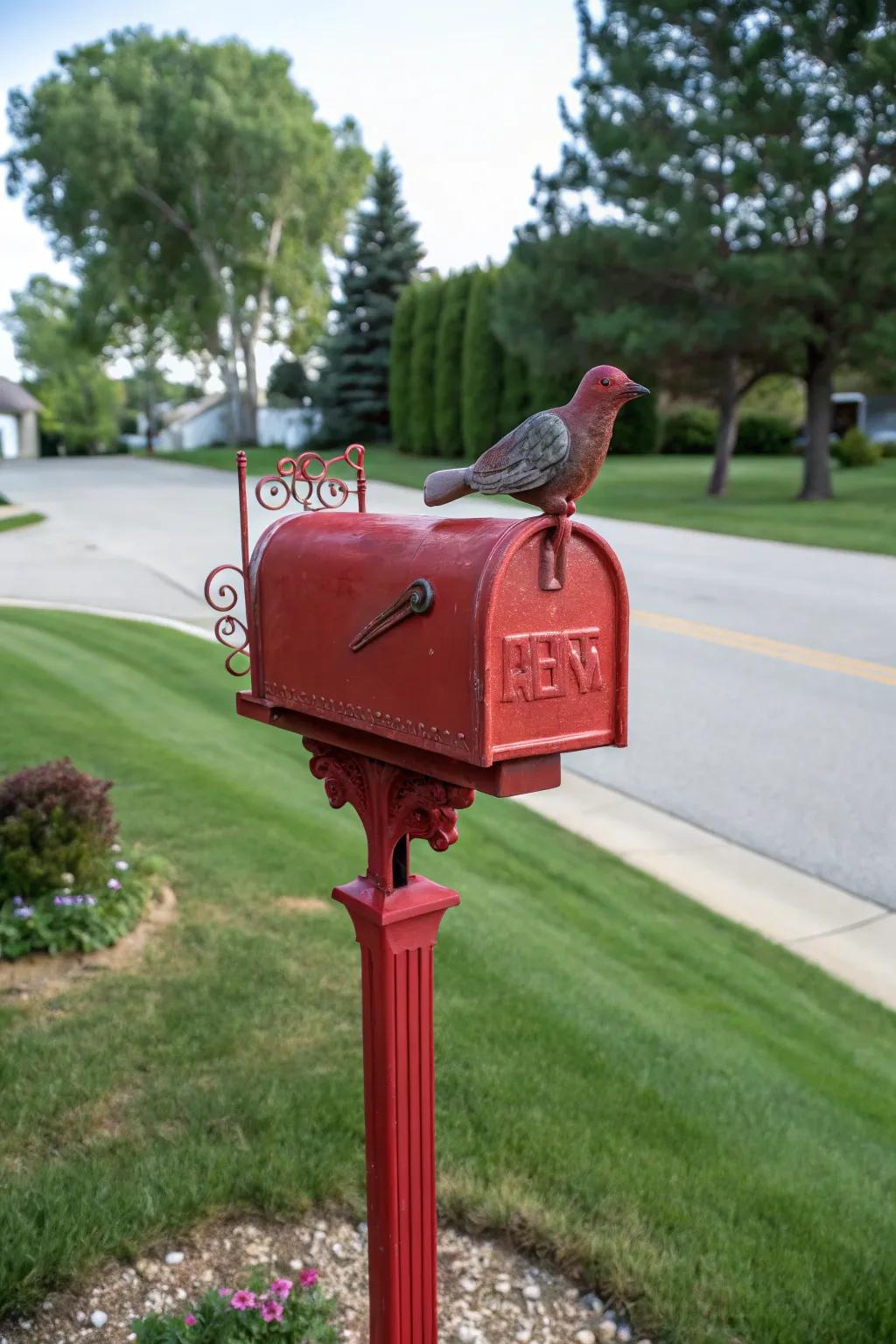 A custom topper adds a personal touch to your mailbox.