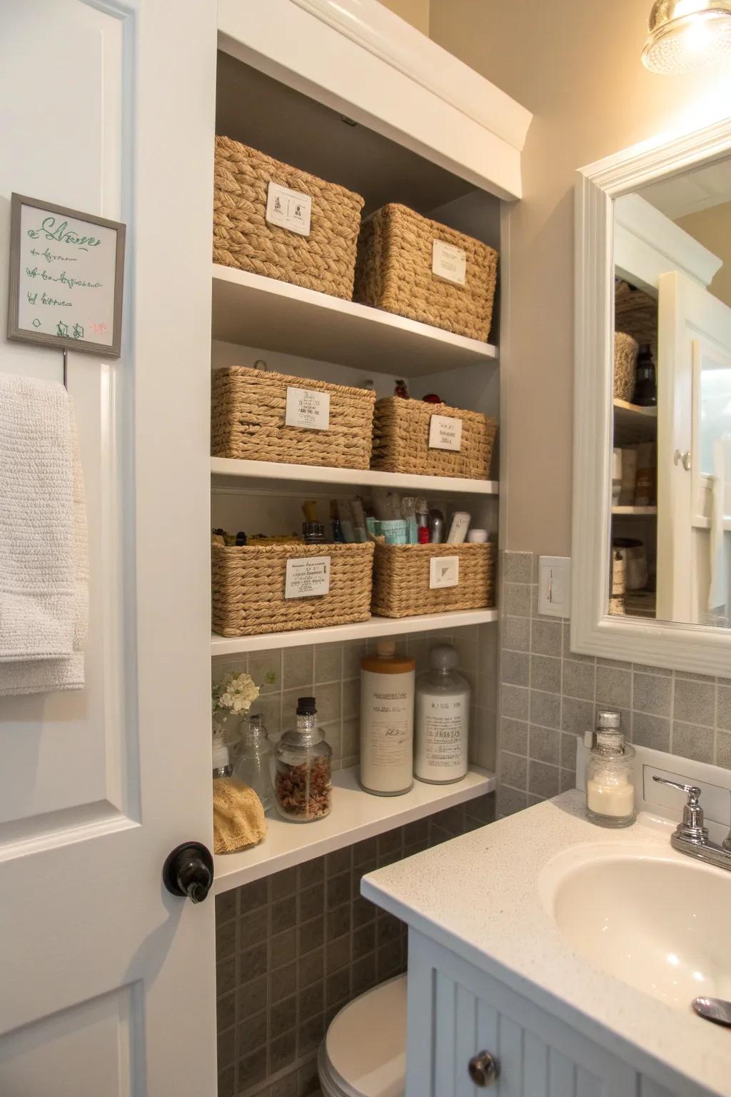Creative labeling brings order and a bit of fun to your cabinet.