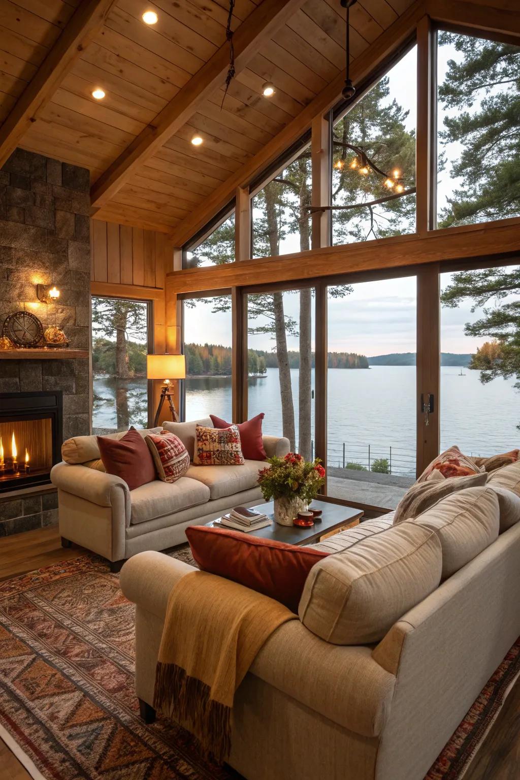Soft furnishings and textiles create a cozy retreat.