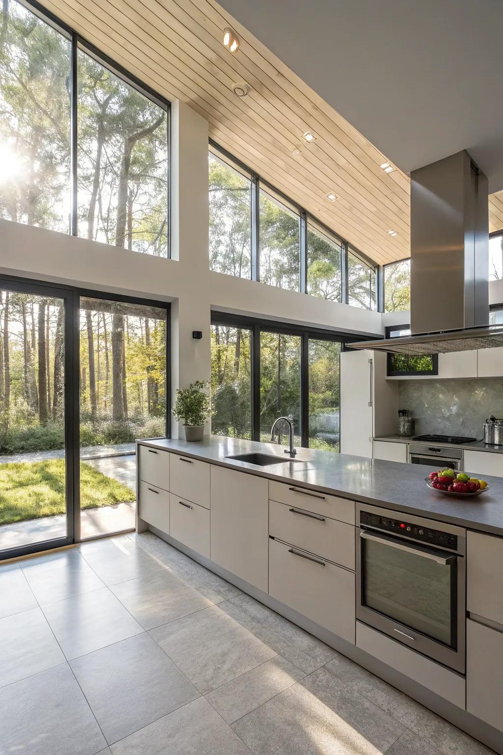 Brighten your cooking space via gorgeous raw luminescence.