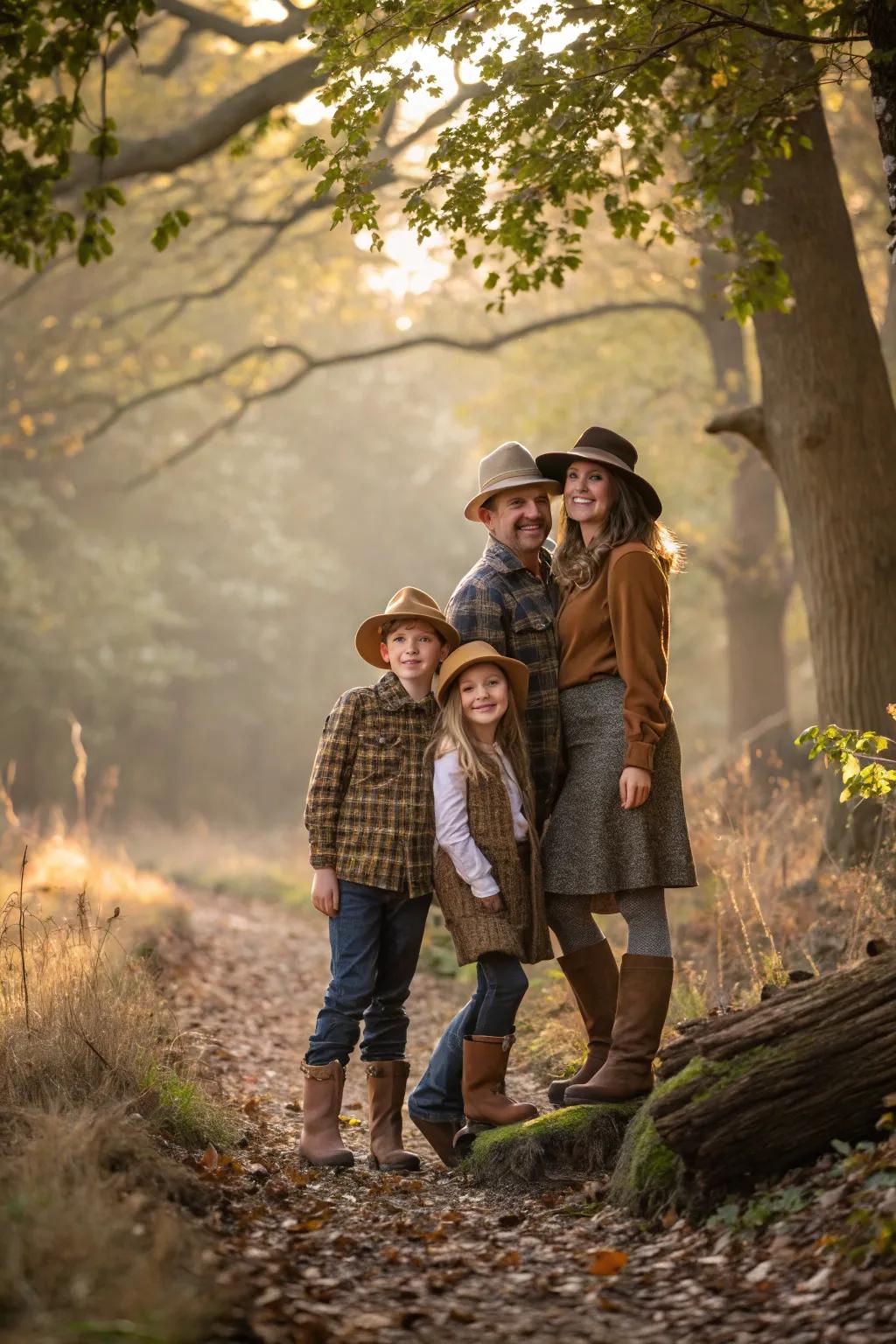 Rustic details bring an earthy charm to fall family photos.