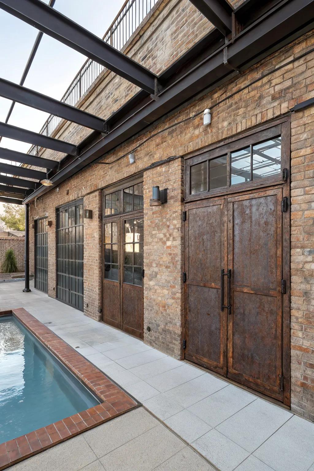 An industrial chic cabana with urban edge and sophistication.