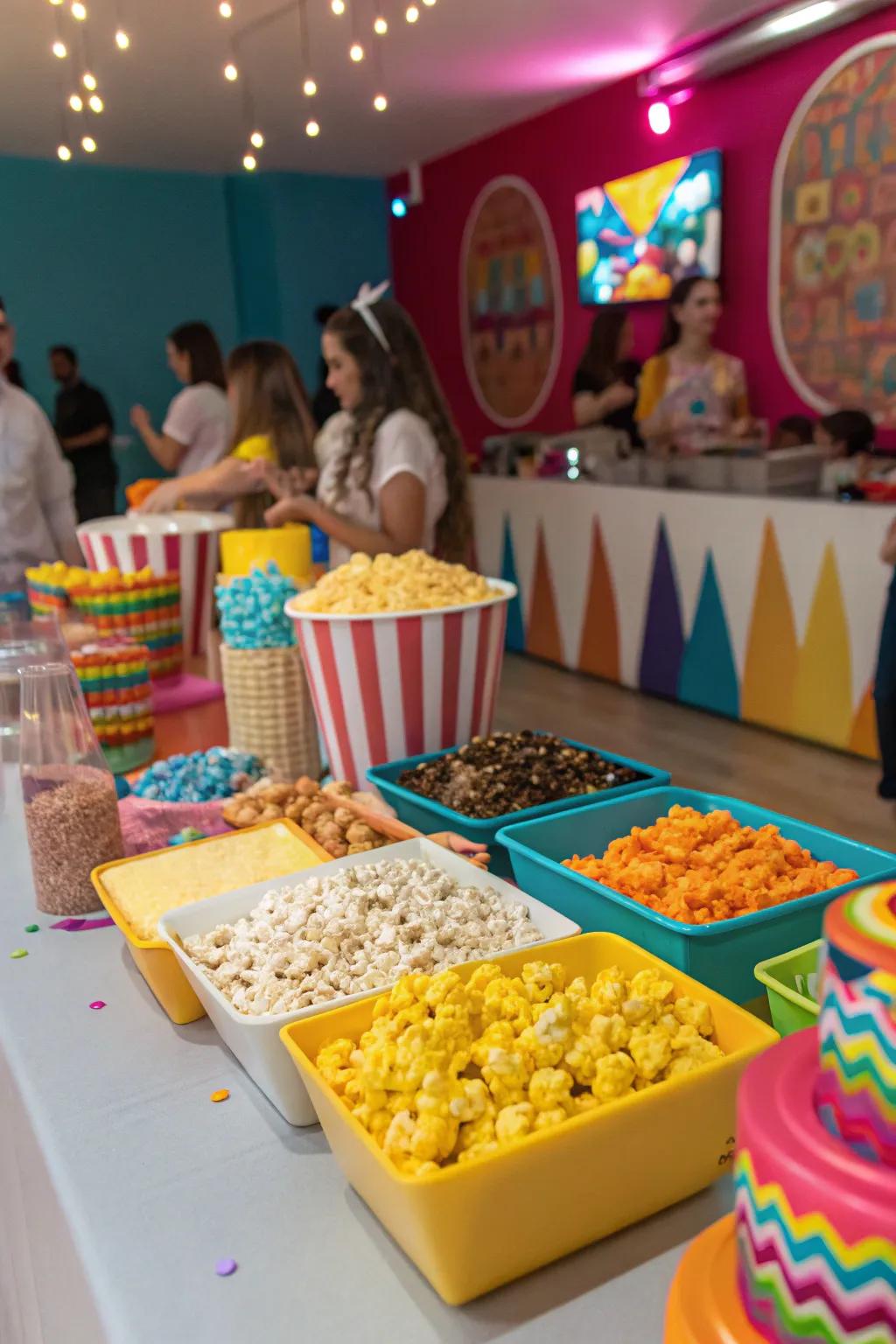 A butterpuff station is a fun and tasty addition to any party.