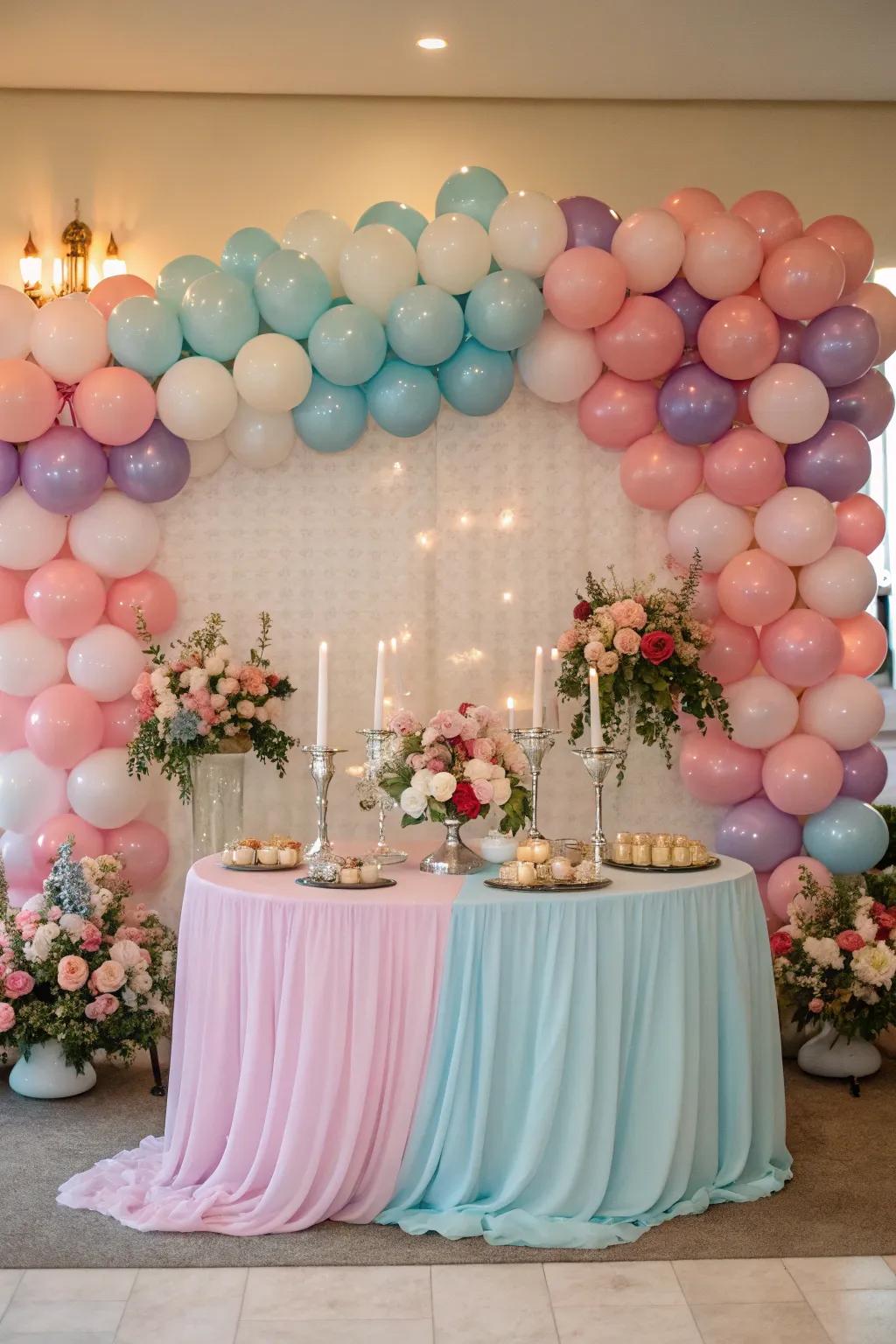 Oversized balloons add fun and flair to your prom decorations.