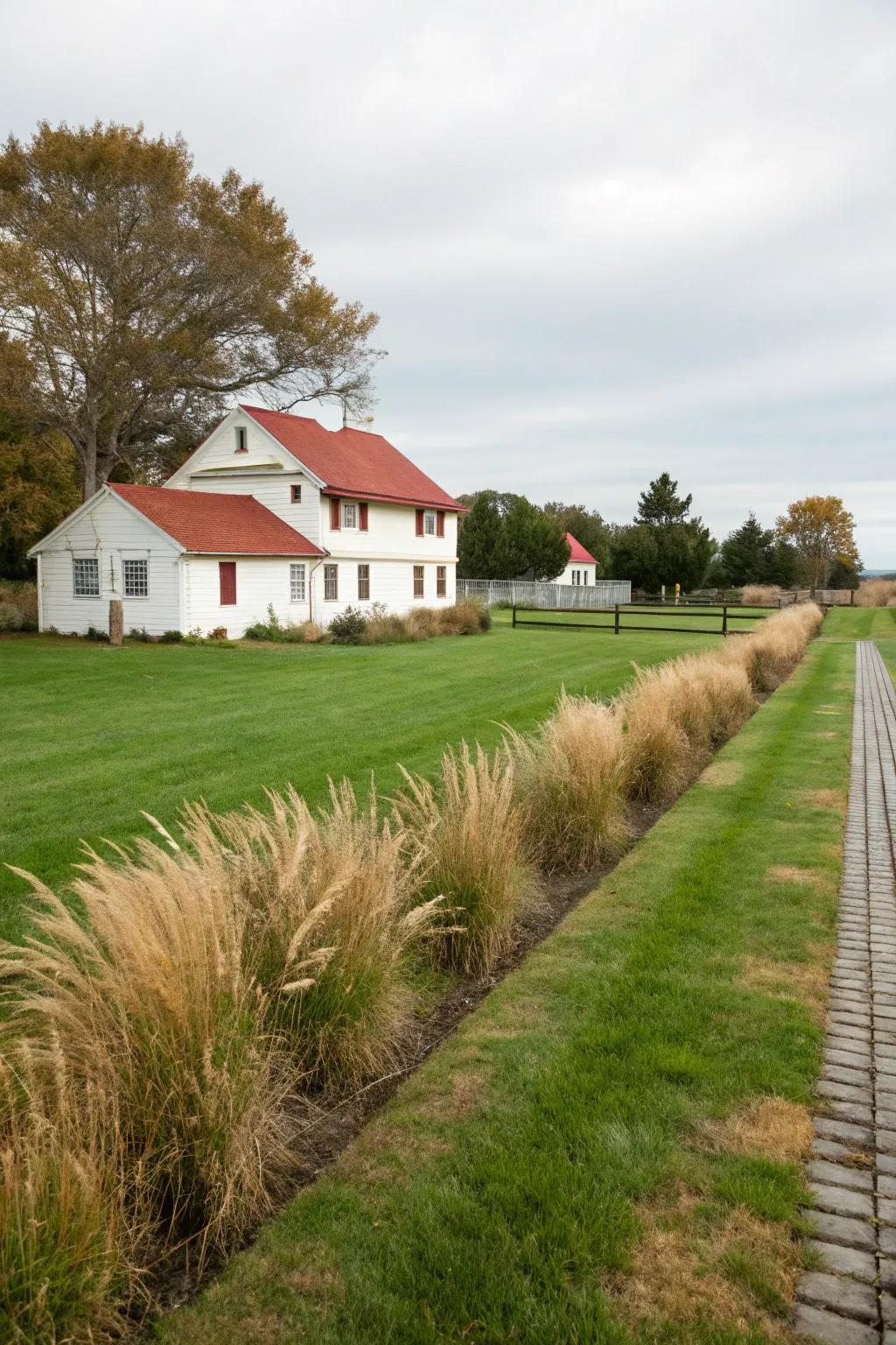 A thoughtfully maintained lawn projecting simplicity and sophistication.