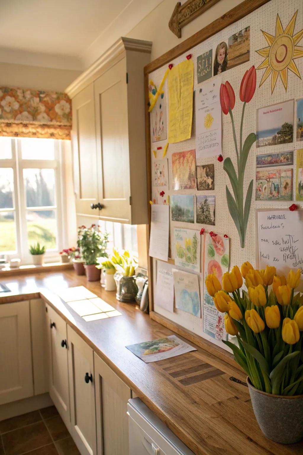 Sunshine and tulips bring warmth and cheer to your space.