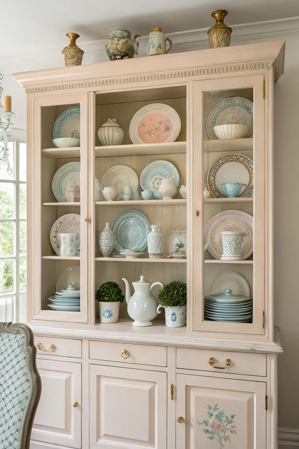 Neutral hues fashion a tranquil and refined presentation.