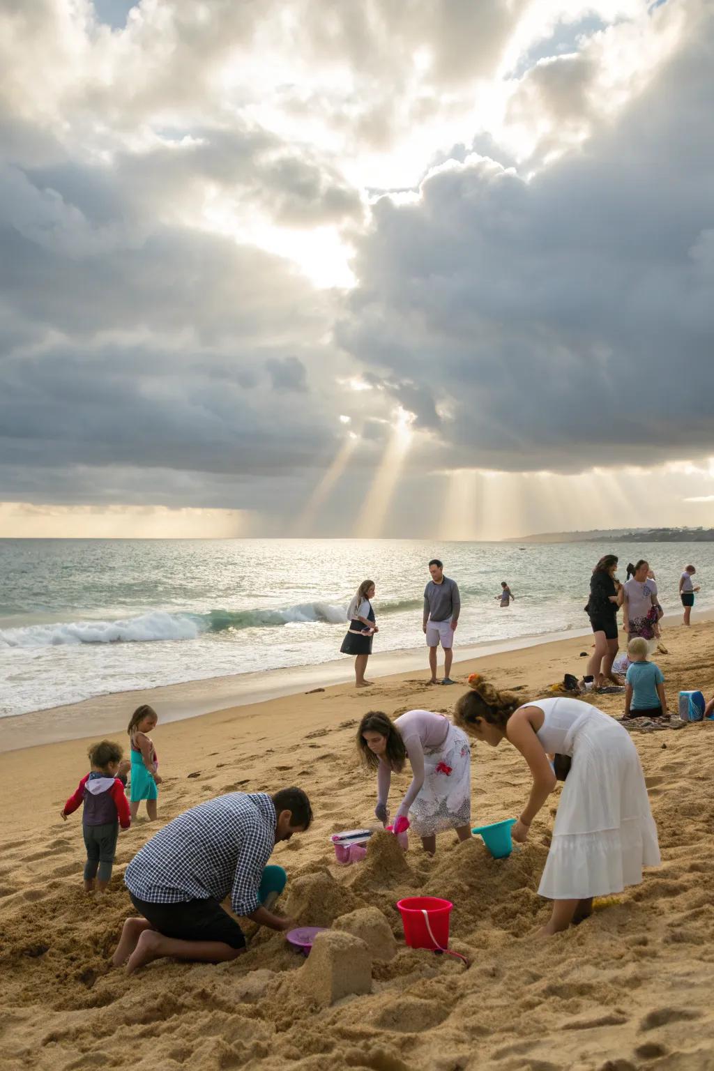 Let your creativity flow with a fun sandcastle building competition.