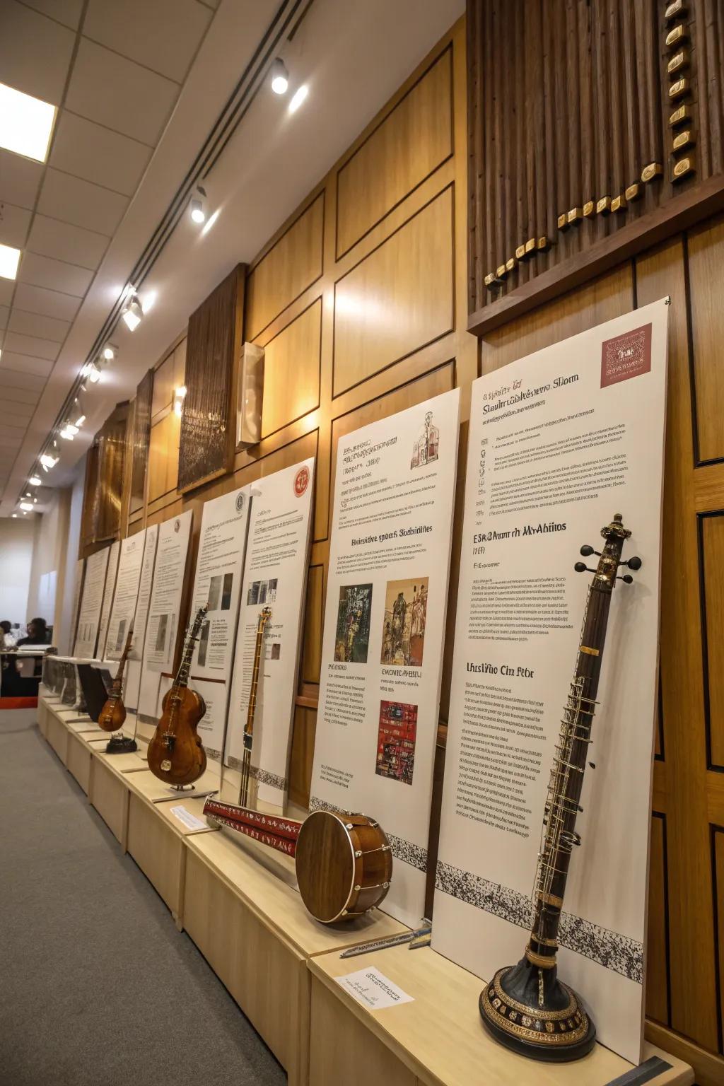 Displays of sound makers enhance decor with rhythm.