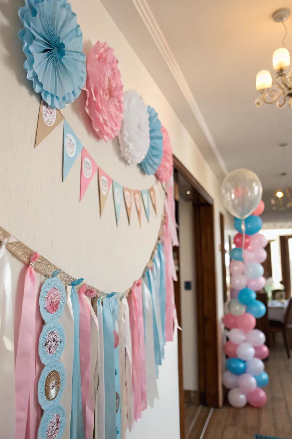 A charming DIY garland adding a personal touch to the decor.