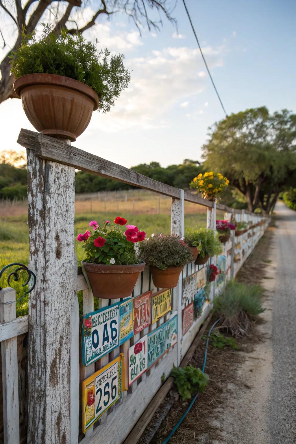 Transform your backyard with an outdoor license plate gallery.