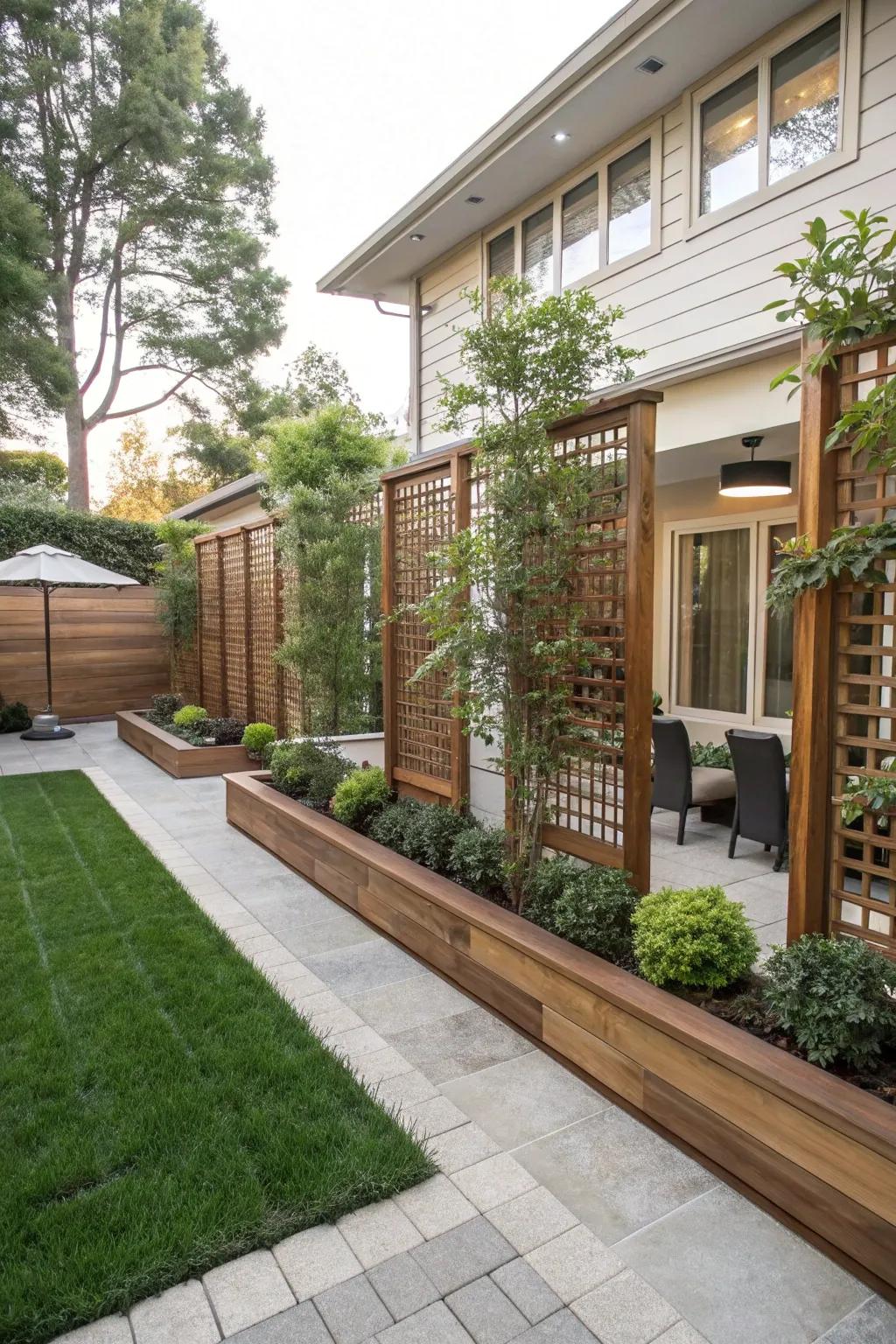 Fashion a private haven using stylish seclusion screens.