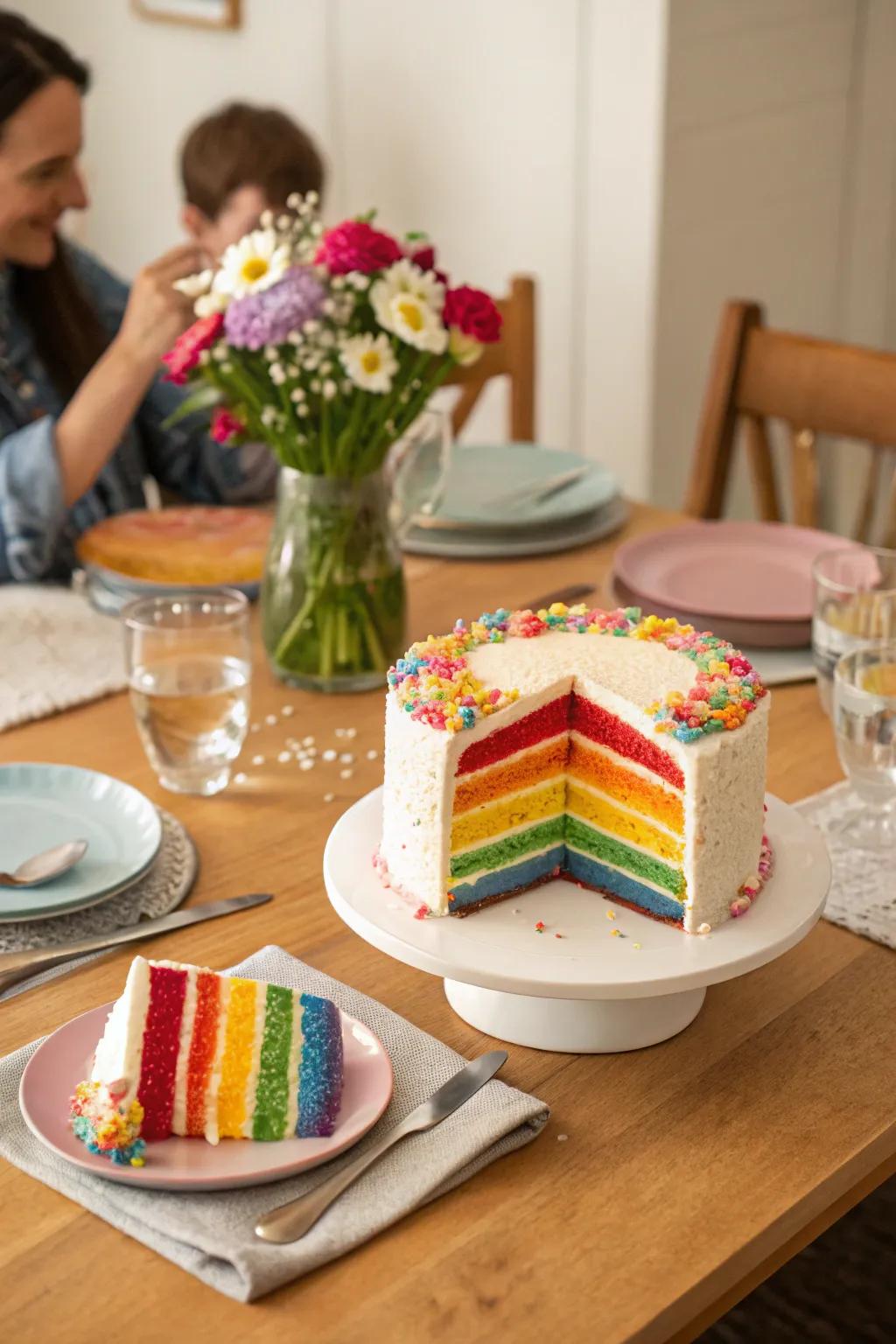 The surprise inside spectrum confection is a delightful revelation.