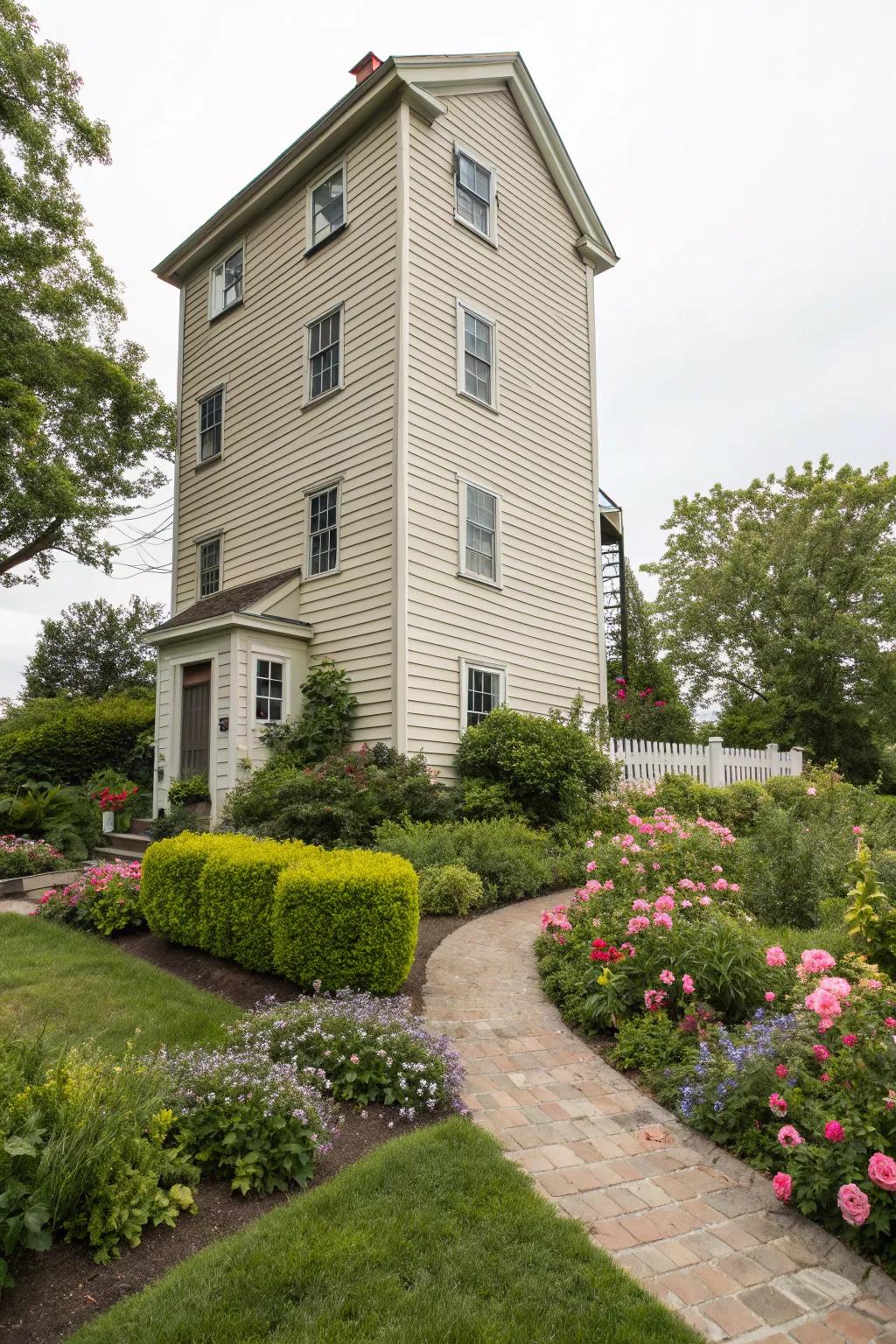 Vertical cladding enhances the height of any structure.