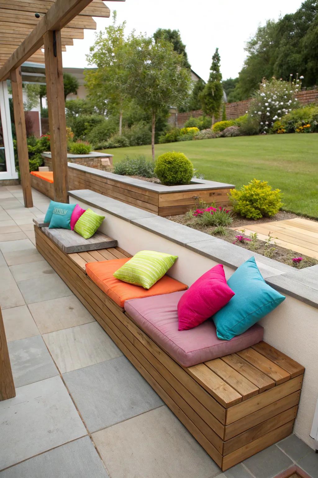 Integrated seating grants a unified and spacious ambiance.