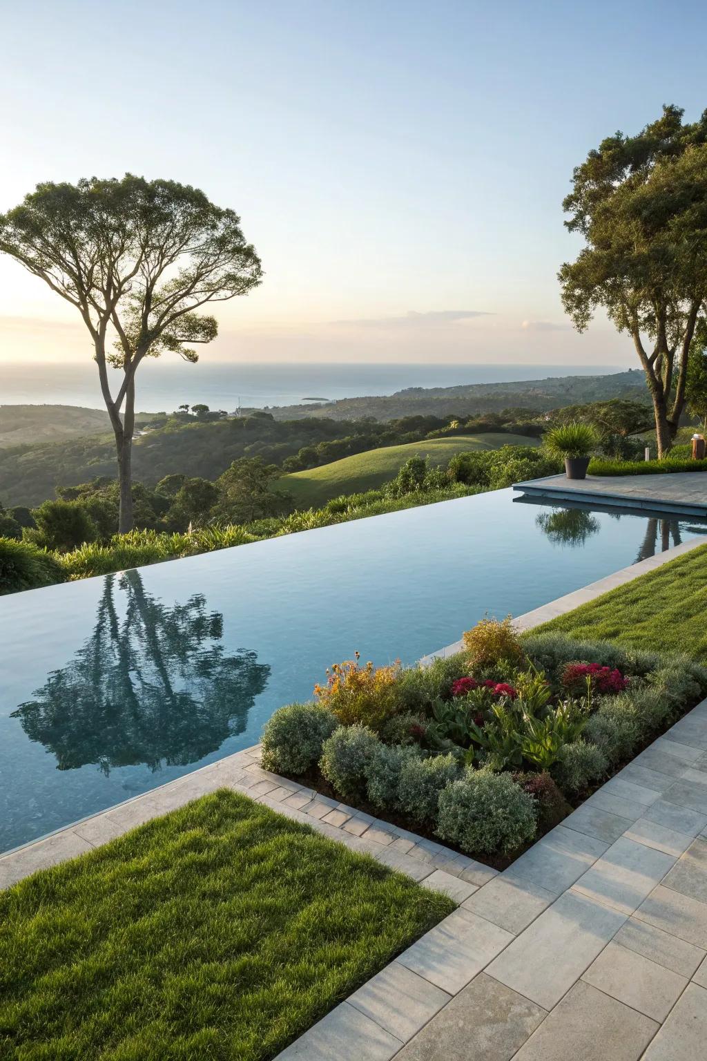 A breathtaking infinity edge pool design.