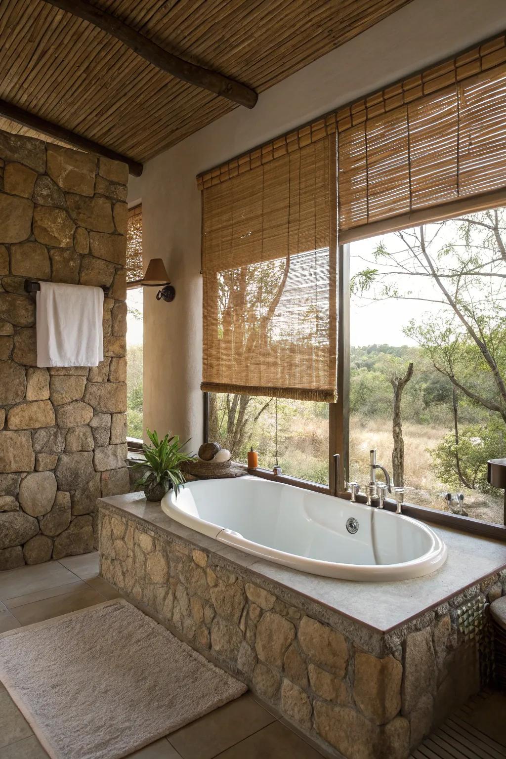 Attain a zen-like serenity with inviting cane shades.