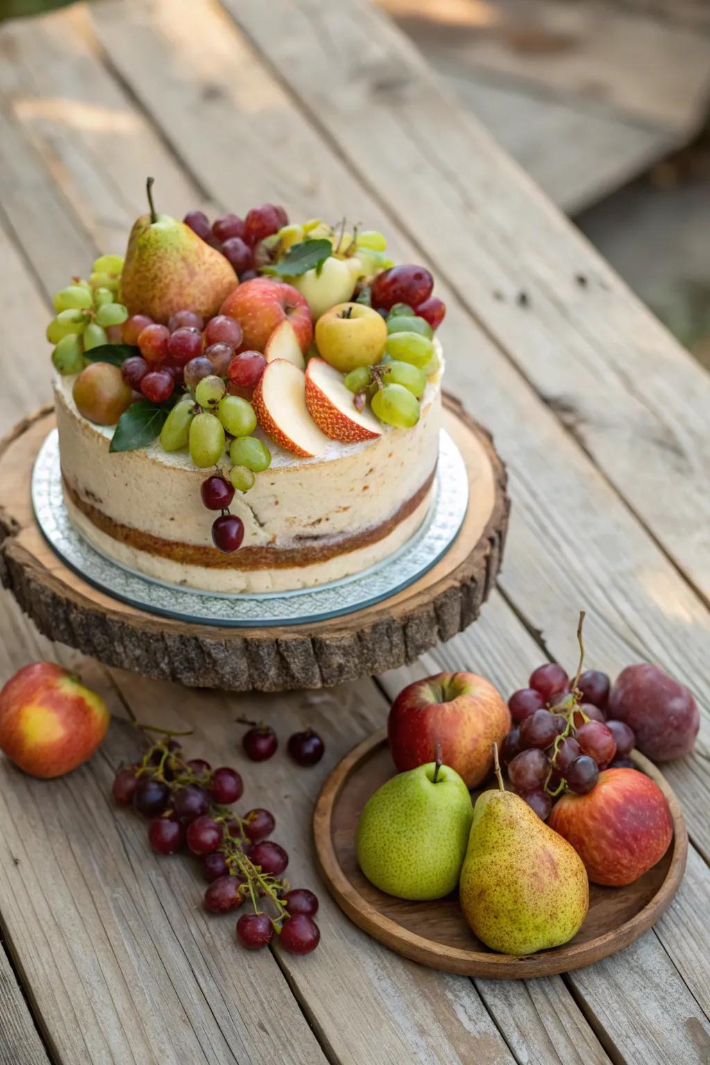 An orchard compilation cake captures the essence of autumn.