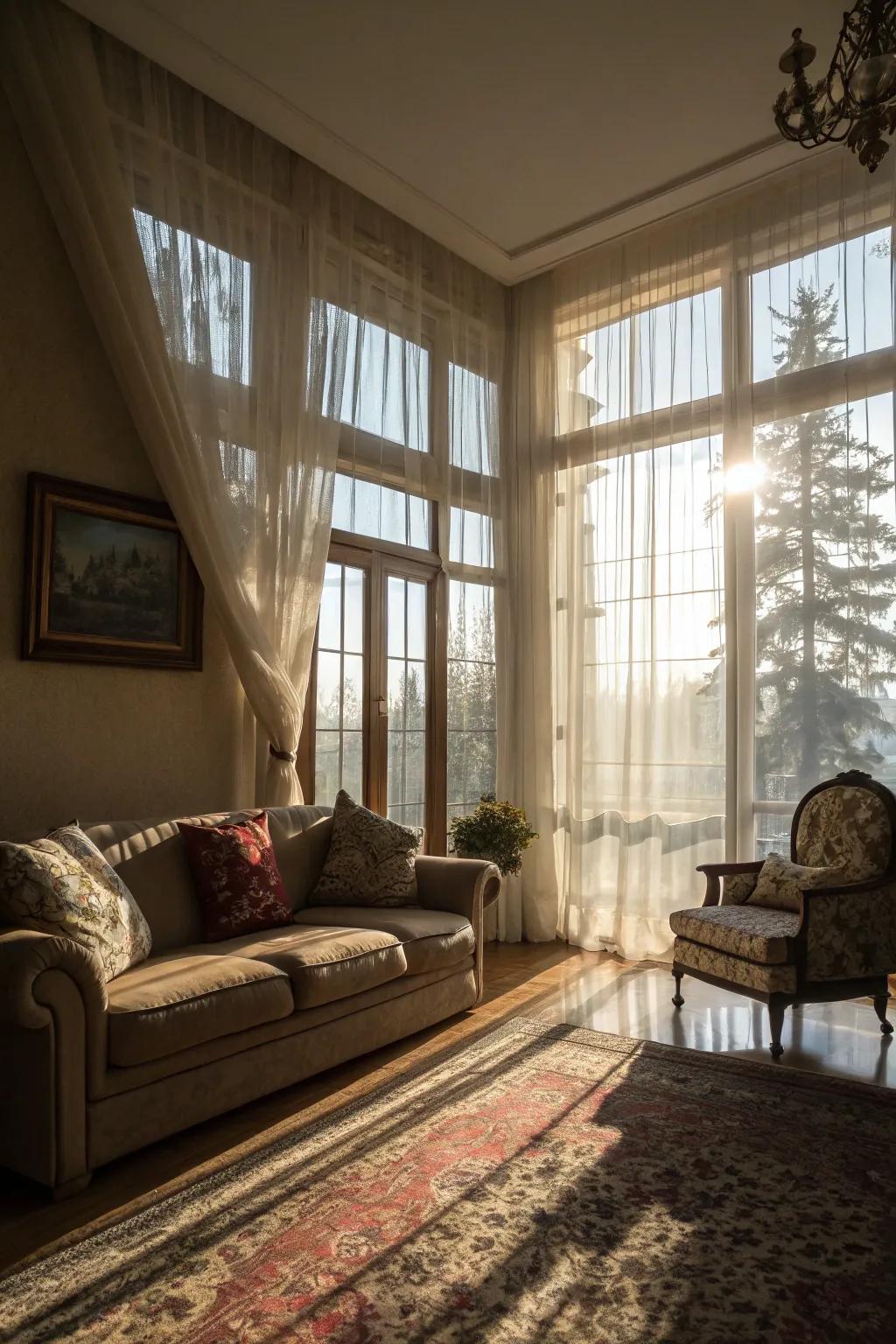 Natural light enhances the brightness and openness of your living room.