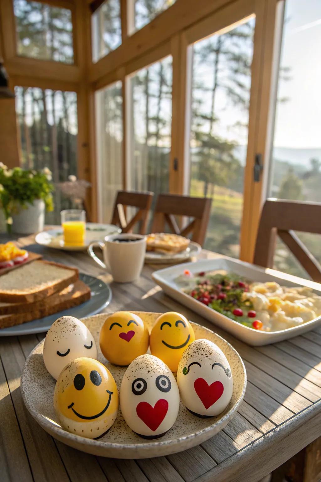 Emoji eggs bringing a smile to everyone's face.