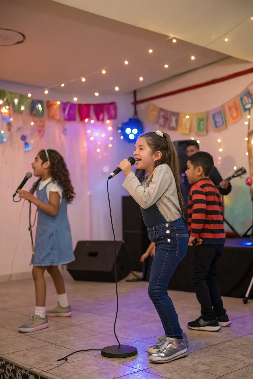 A lively karaoke and dance-off for music-loving kids.