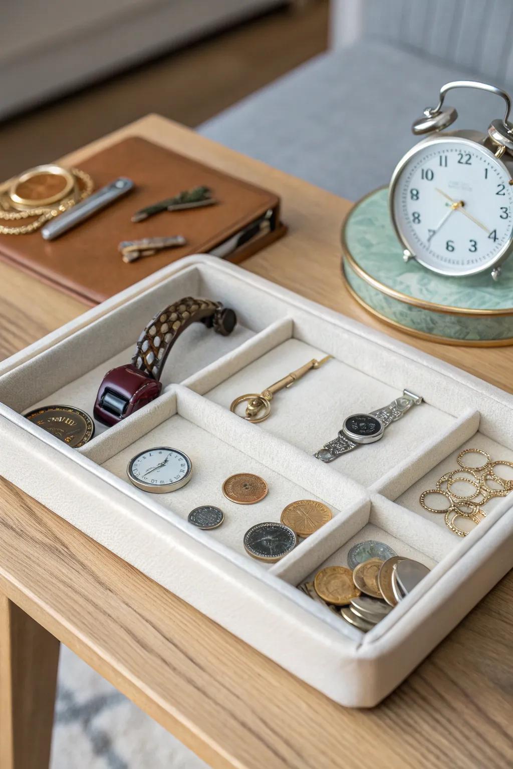 Trays provide both style and order to side tables.