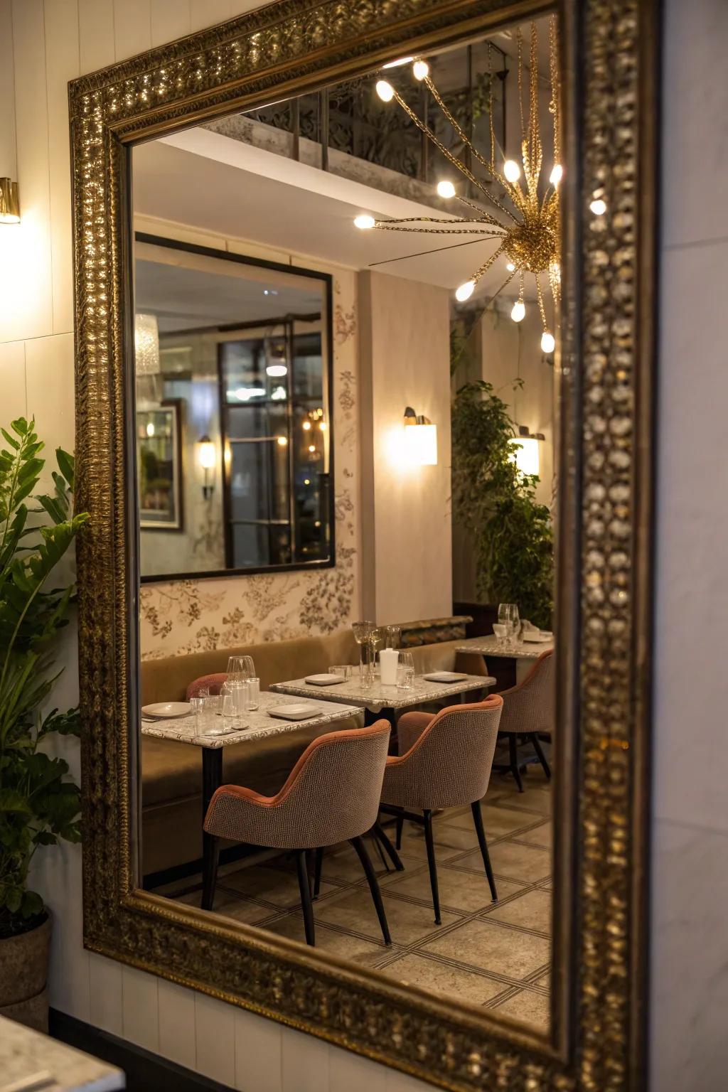 Mirrors have the ability to drastically change how big a room feels.