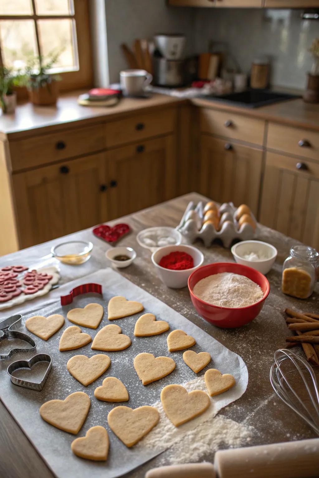 Bake sentiments of love with heart-shaped treats.