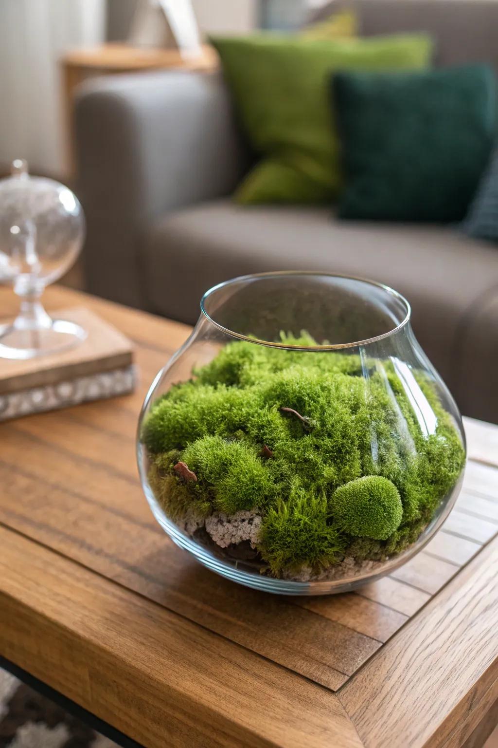 Embrace earthy elegance with carpet fiber as an enhancer.