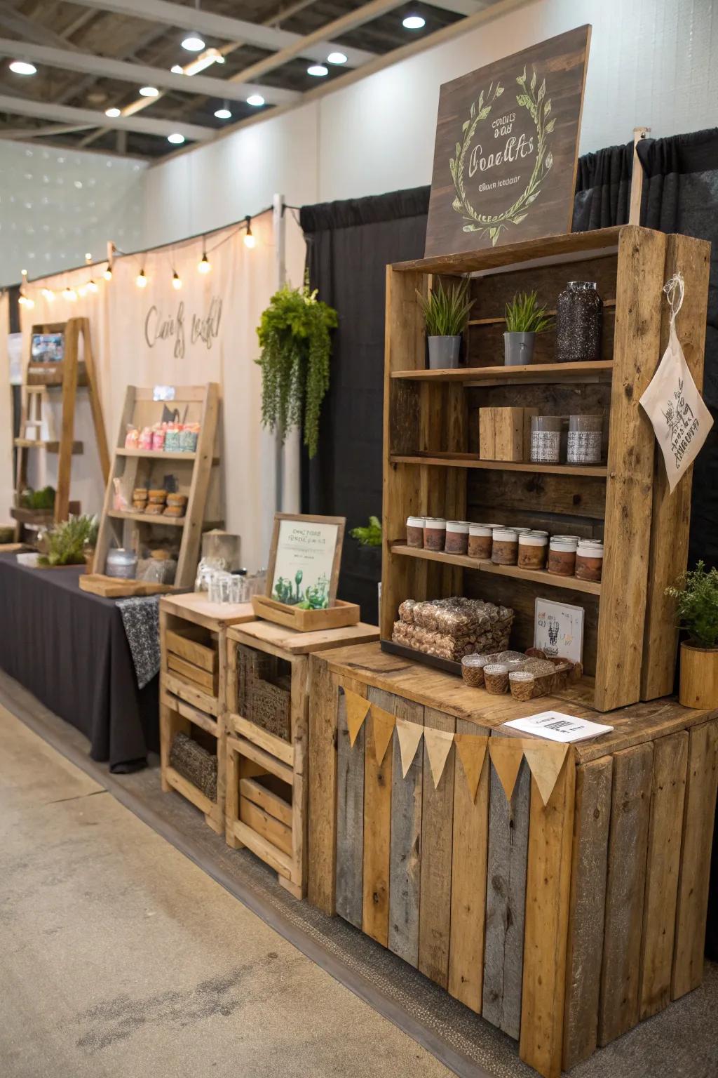 Eco-friendly decor sets your booth apart with sustainable charm.