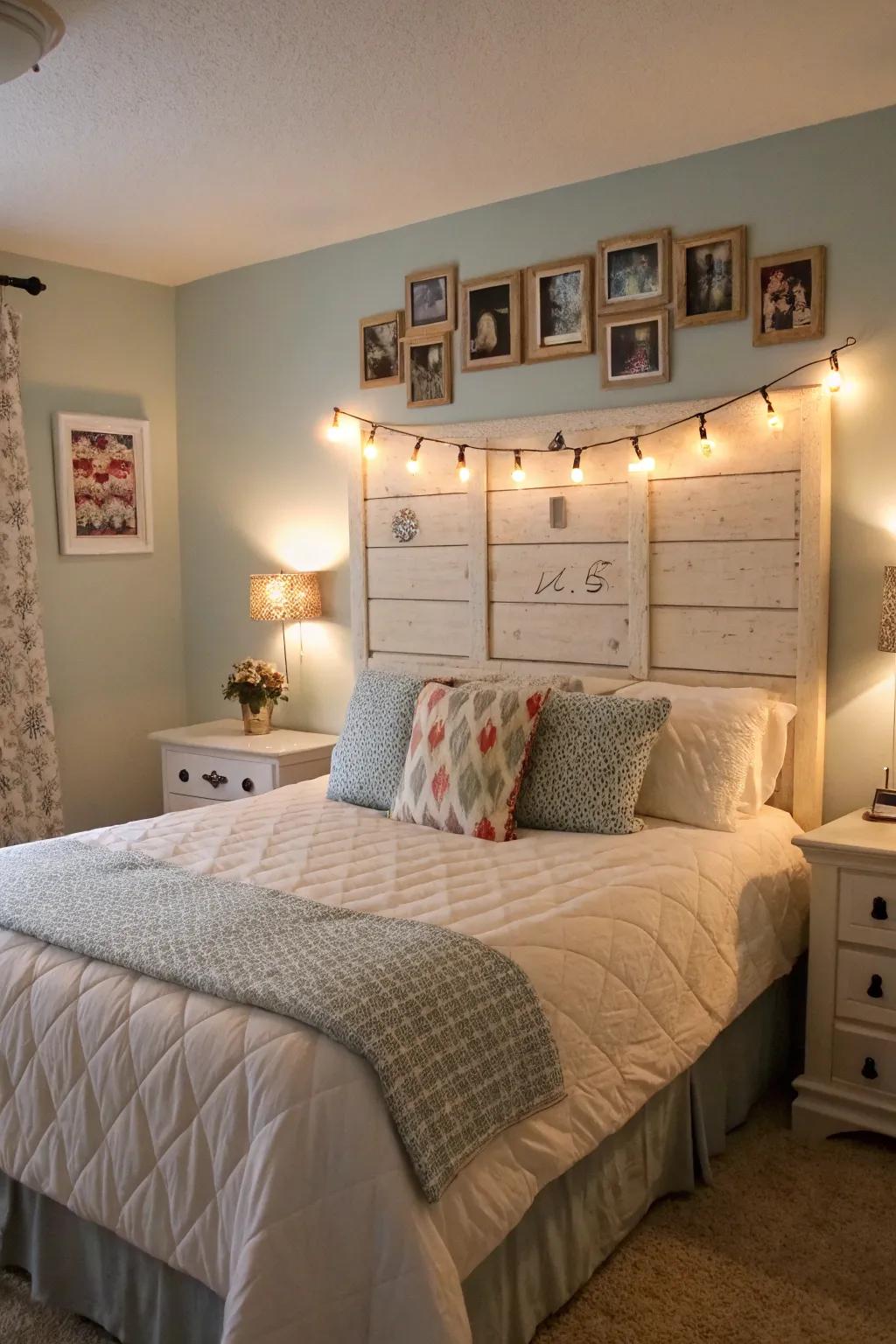 Customize your headboard using DIY boards for a personal touch.